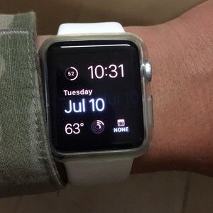 Apple Silver Sports Watch 38mm Series 1